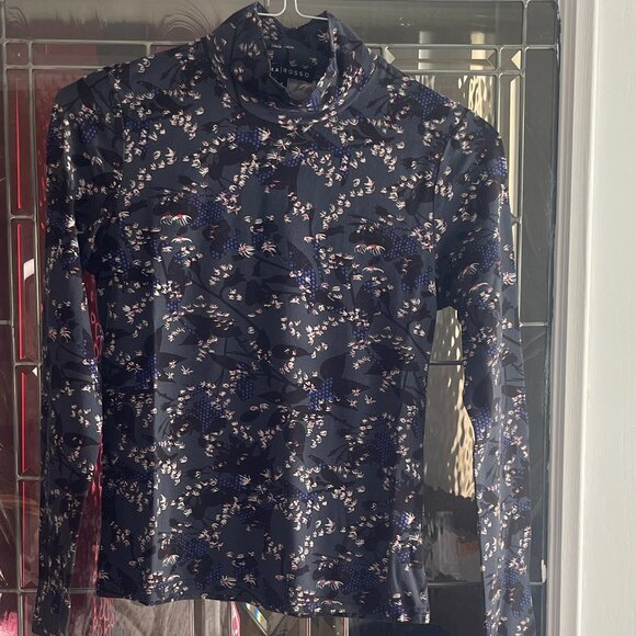 MIMA ROSSO WOMENS MOCK TURTLENECK STRETCH SHIRT SZ S - Picture 2 of 5